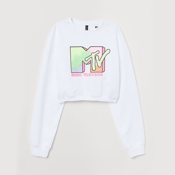 MTV • White Crewneck Sweatshirt - Picture 1 of 2
